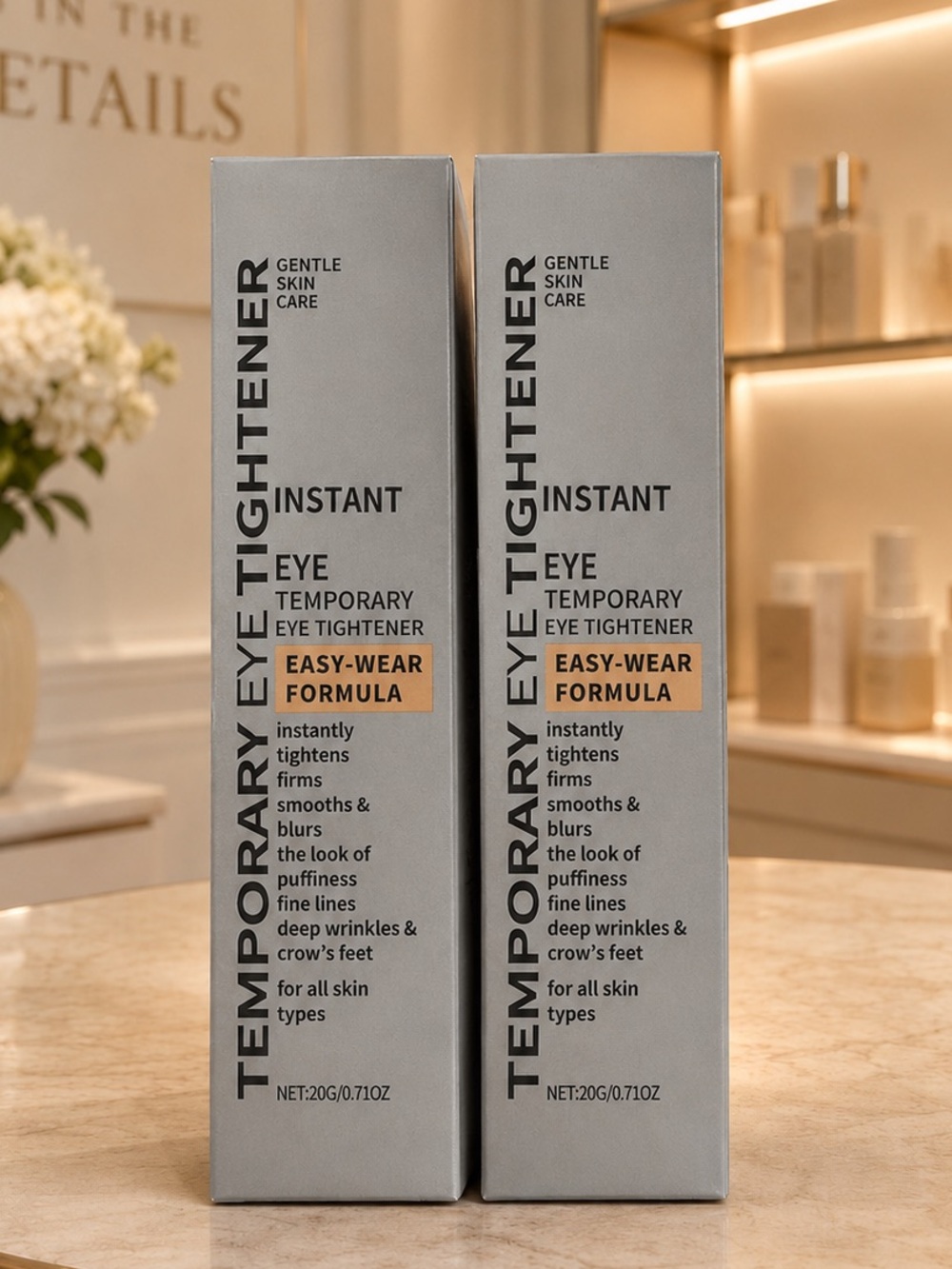 2 Pc Instant Eye Tightener Set New Sealed Easy-Wear Formula